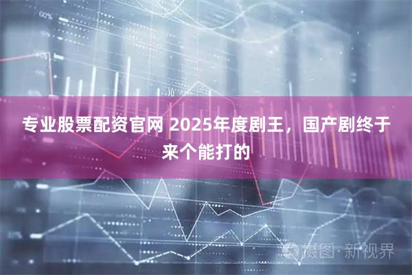 专业股票配资官网 2025年度剧王,国产剧终于来个能打的